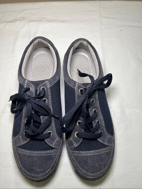 Dansko Harmony Suede and Mesh Navy Sneakers